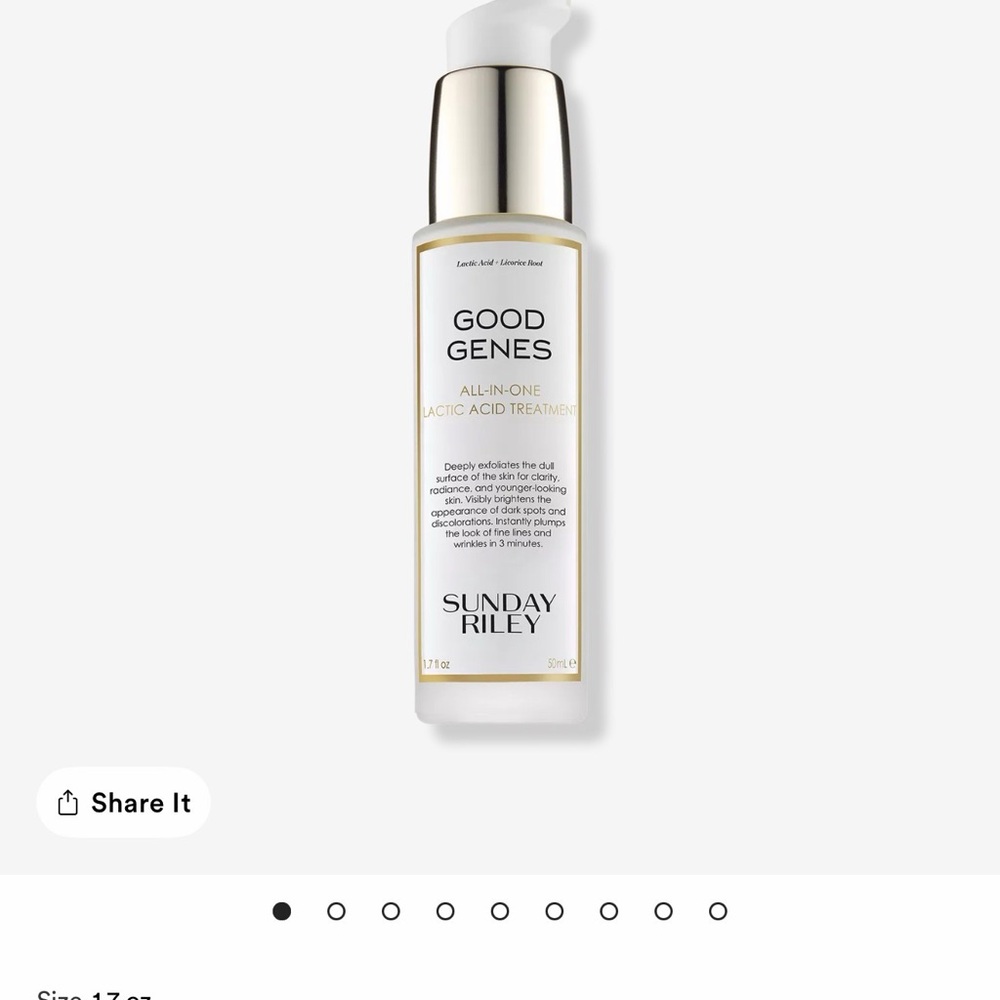 Sunday Riley Good Genes Lactic Acid Treatment - White & Gold Accents